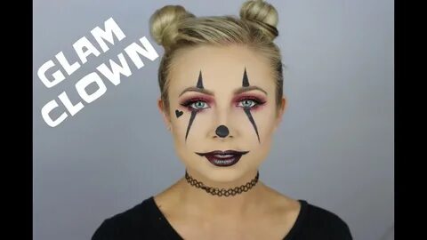 Glam Clown Halloween Makeup - YouTube