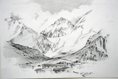 Everest Drawing at PaintingValley.com Explore collection of 