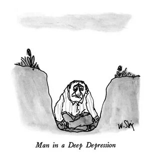 Man In A Deep Depression Drawing by William Steig Pixels