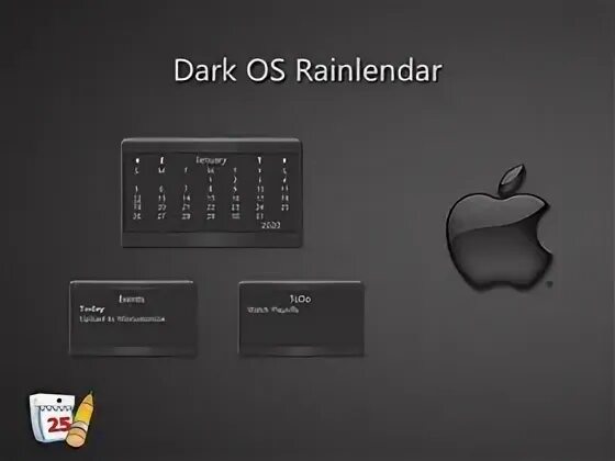 Rainlendar - Dark OS (FREE DOWNLOAD) WinCustomize.com