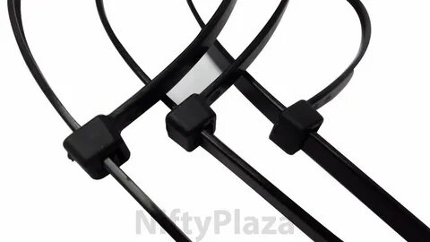 NiftyPlaza 12 Inch Cable Zip Ties, 100 Pack, Heavy Duty, 50 