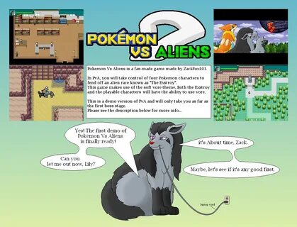 Pokemon Vs Aliens - First Demo DISCONTINUED by ZackFox101 --