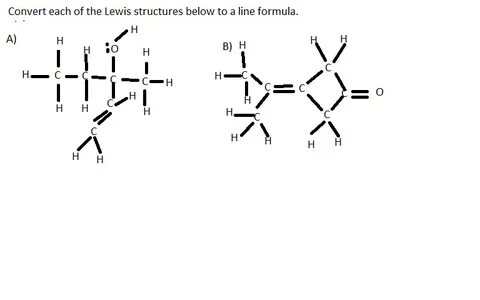 Solved Convert each of the Lewis structures below to a Chegg