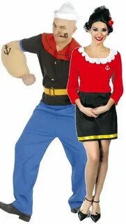 Couples Ladies & Mens 1960s Cartoon Sailor Halloween Fancy D