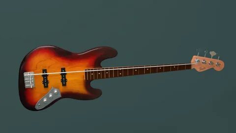 fender bass Model 3D in Gitar 3DExport