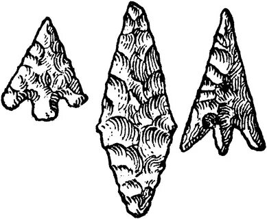 Neolithic Implements Etc Clipart Arrowheads Flint Tiff Resol