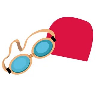 Download Swim And Cap Goggles Glasses Swimming Clipart PNG F