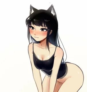 Safebooru - 1girl animal ears black eyes black hair cat ears