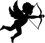 Cupid Silhouette Silhouette, Angel silhouette, Light in the 