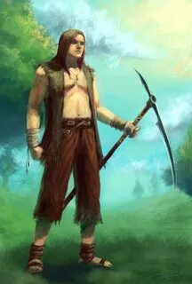 Arvalis-Farmhand Character art, Warhammer fantasy roleplay, 