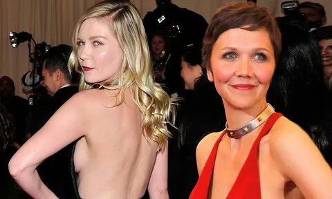 Met ball 2013: Maggie Gyllenhaal and Kirsten Dunst flash som