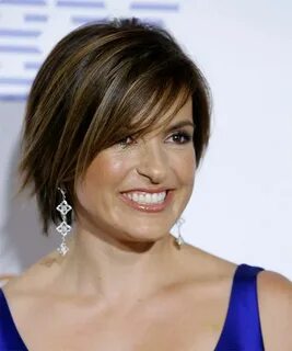 Mariska Hargitay Short Straight Dark Brunette Hairstyle with