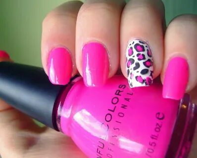 hot pink with cheetah Pink leopard nails, Leopard nails, Pin