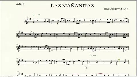 Partitura Las mañanitas - YouTube