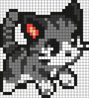 Cat Perler Bead Pattern Pixel art chaton, Dessin petit carre