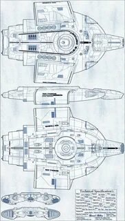 Defiant General Blueprints Star trek ships, Star trek univer