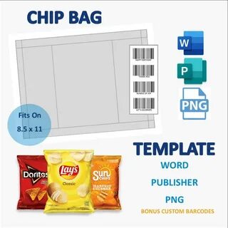 Chip BAG Template Custom Chip Bag Template Microsoft Word Et