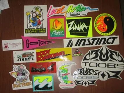 Retro Surf Stickers from the 80's Surf stickers, Retro surf,