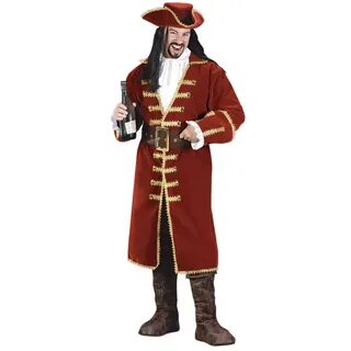 Adult Pirate Captain Costume Hook Morgan Black Heart Buccane