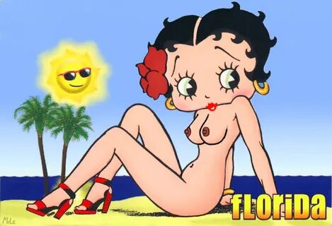 Xbooru - beach betty boop black hair high heels mole (artist