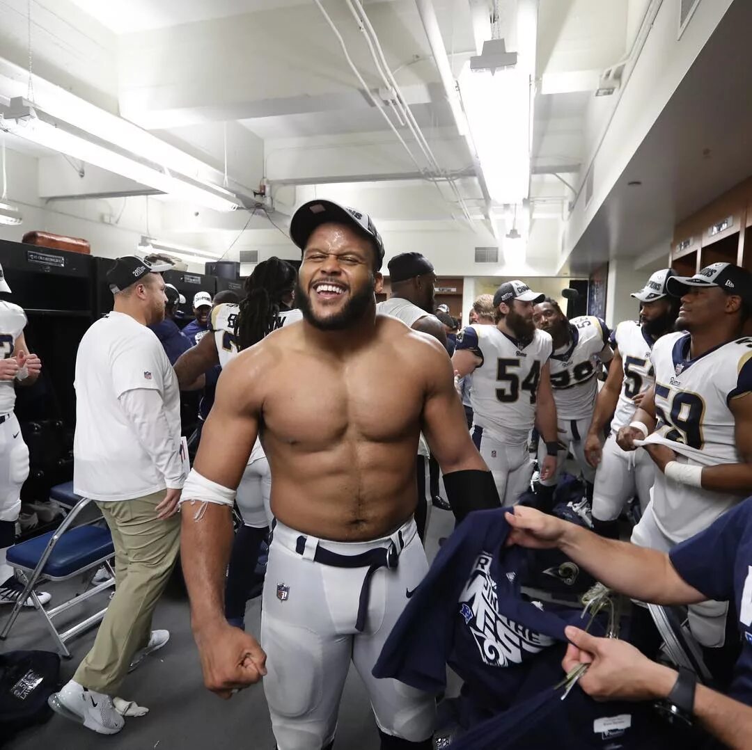 Aaron Donald posted on Instagram: â€œWe got the NFC west locked #bigmood #ram...