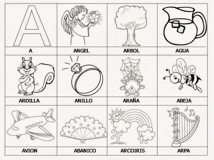 View 29 Imprimir Vocales Para Colorear Con Dibujos - Para Lo