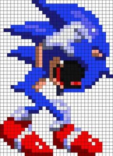 Ultimate pixel art: Sonic.exe (me) and sonic Sonic the Hedge