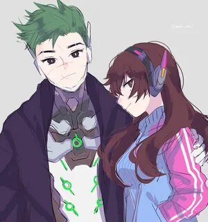 senri-chu: "👁 👅 👁 " Dva x Genji in 2019 Overwatch drawings, 