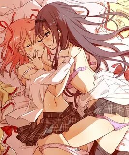 Yuri (anime lesbian sex) :: Mahou Shoujo Madoka Magica (Puel