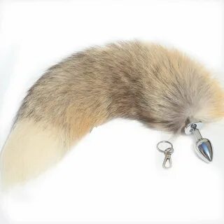 Real Fox Tail Anal Butt Plug Fur And Replaceable