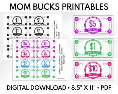 Mom bucks printable