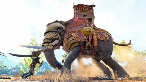 Assassin's Creed Origins Abstergo Trooper vs War Elephants &