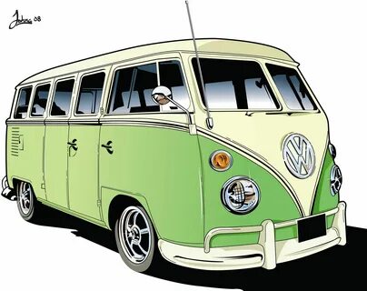 VW Van Retro cars, Vw art, Car drawings