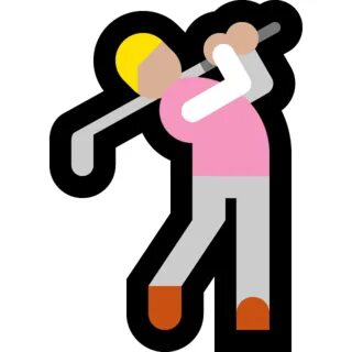 🏌 🏼 Person Golfing: Medium-Light Skin Tone Emoji on Microsoft