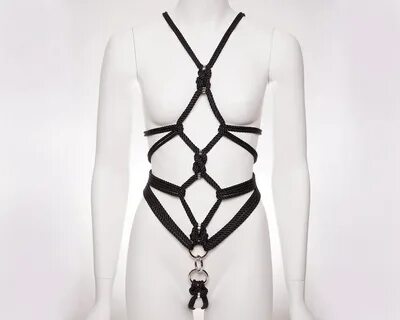 SELF-TIE Full Body Shibari Harness in Black Etsy