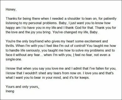 Love Letters to Boyfriend - Download Free Documents in Word 