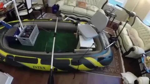 Intex Seahawk 4 fishing boat modifications - YouTube