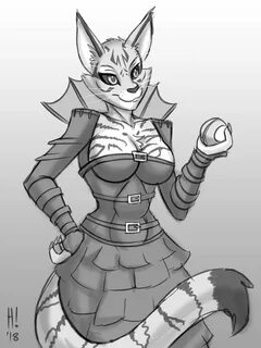 Busty cat avatar from Ready Player One by HeresyArt -- Fur Affinity dot net
