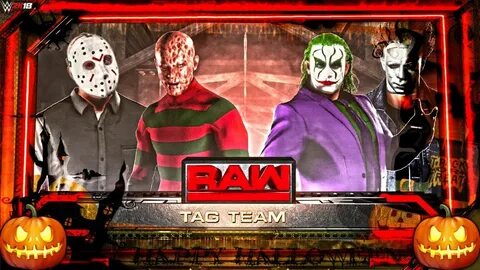 WWE 2K18 - Freddy Kruger & Jason Voorhees vs Joker & Michael