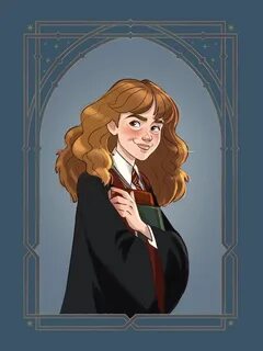 Hermione Granger Harry potter cartoon, Harry potter drawings