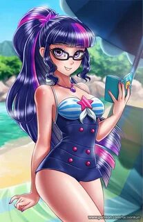 Swimsuit Sci-Twi by Racoonkun Equestria girls, Girls series,