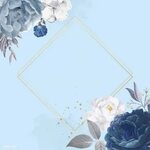 Blue roses themed card template vector premium image by rawp