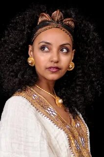 habesha bride Ethiopian hair, Natural hair styles, Hair styl