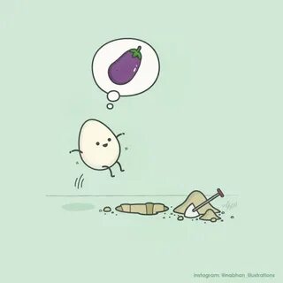 EggPlant by NaBHaN on deviantART Funny doodles, Funny drawin