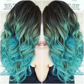 pretty blue Hair color unique, Blue ombre hair, Hair color b