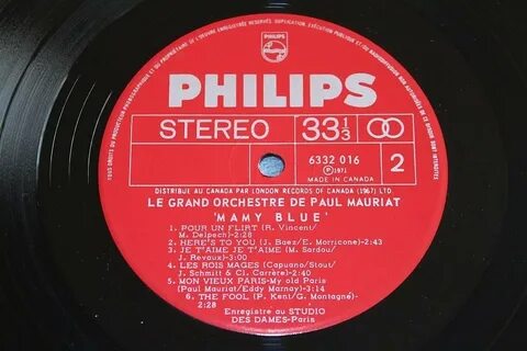 PAUL MAURIAT - LE GRAND ORCHESTRA DE PAUL MAURIAT (MAMY BLUE