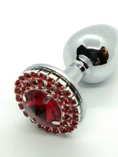 Red Bling Bling Anal Plug Mature Sex Toy Anal Jewelry Butt E