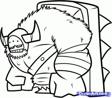 How to Draw the Barbarian Boss from Castle Crashers, Step by