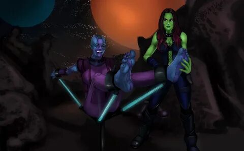 Gamora vs Nebula by Bigfootfantasies on DeviantArt