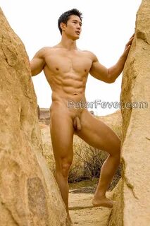 Glamour oriental guy Peter poses naked exposing his stunning